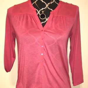 H&M Button Up Top, Quarter Sleeve